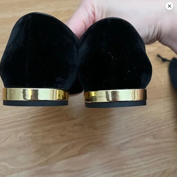 Charlotte Olympia Black Velvet Size 38 Kitty Flats (only worn once) - Picture 4 of 10